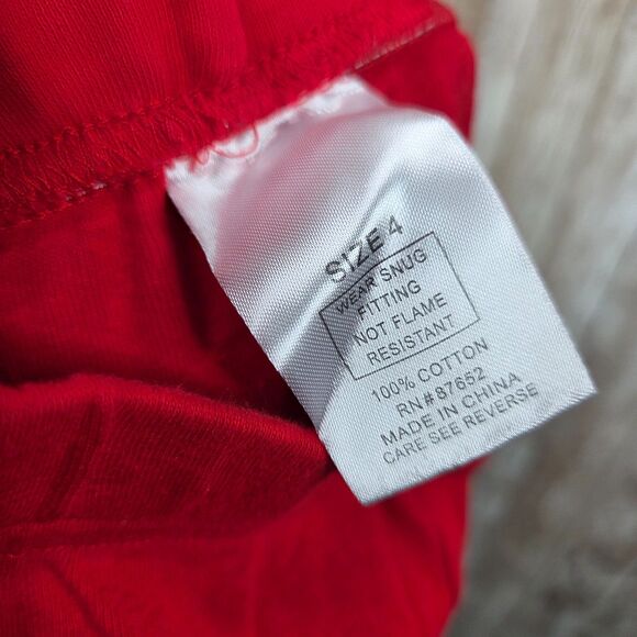 Toddler Kids Red Cotton Jogger Pull-On Pants Size 5 Snug Fit Stretch Elastic GUC - Picture 5 of 7